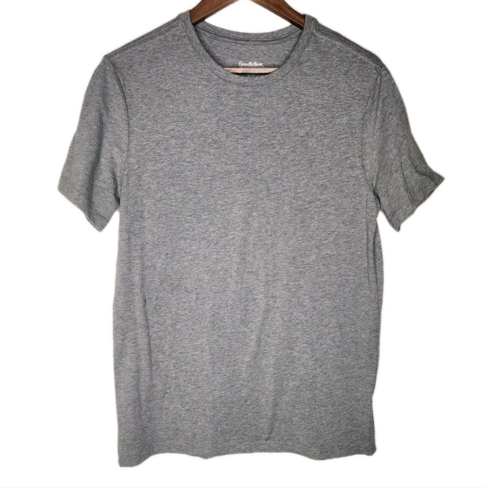 Goodfellow Slim Fit Crew Neck Short Sleeve Cotton Tee in Gray Size M